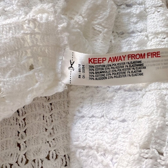 NWT Anthropologie Celandine Crochet-Knit Pull-On Short Ivory White Size S - Picture 10 of 11